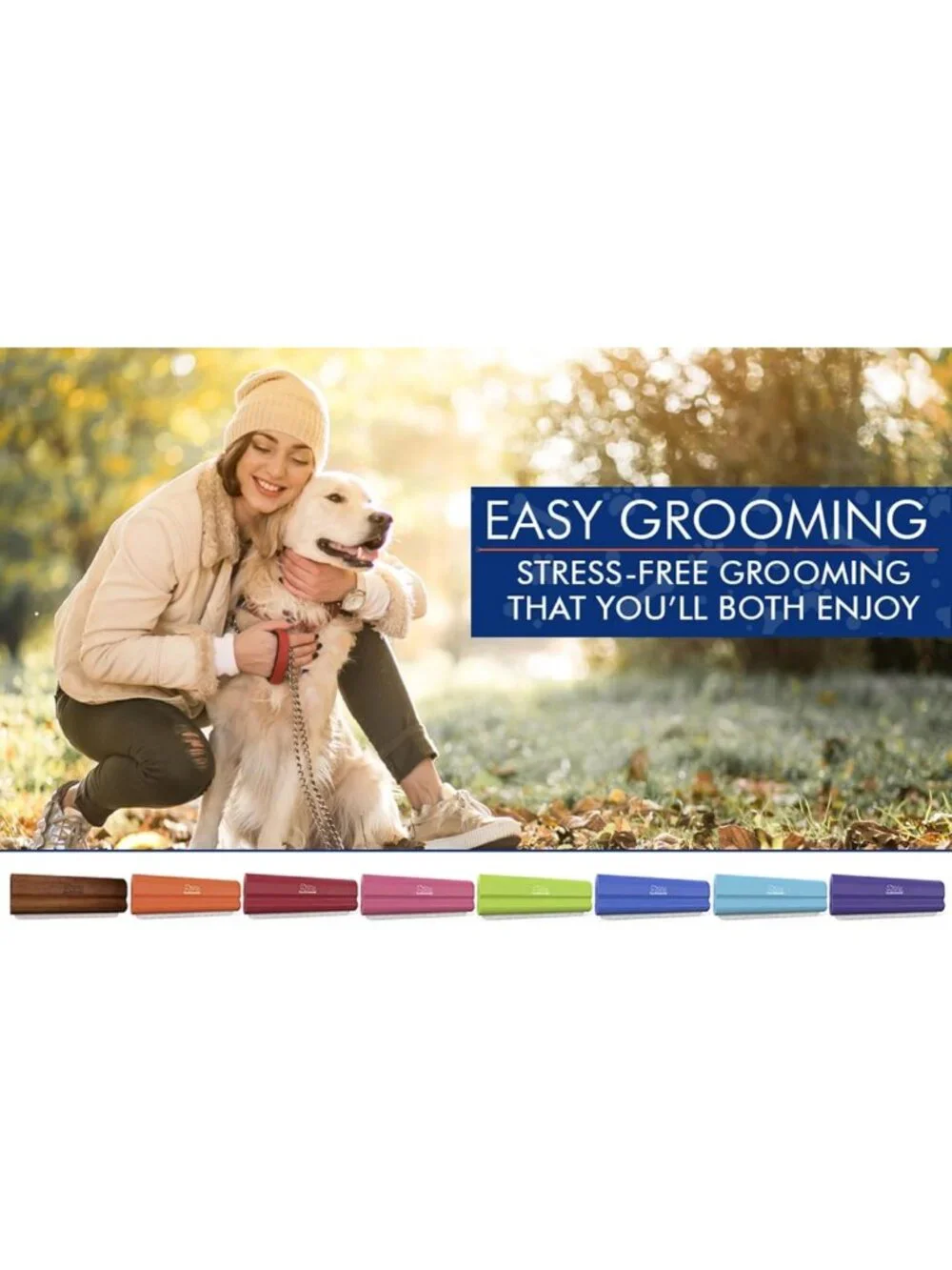 5-Inch Undercoat Deshedding Brush for Dogs & Cats - Pet Grooming Tool, Purple